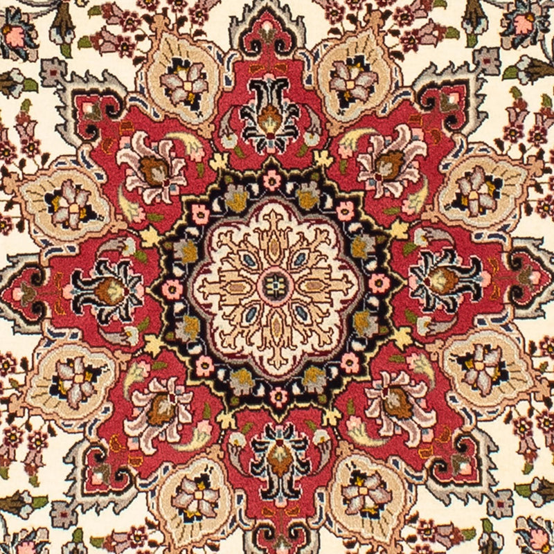 Tapis persan - Tabriz - Royal ronde  - 148 x 148 cm - beige
