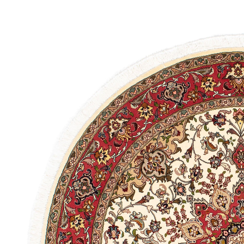 Tapis persan - Tabriz - Royal ronde  - 148 x 148 cm - beige