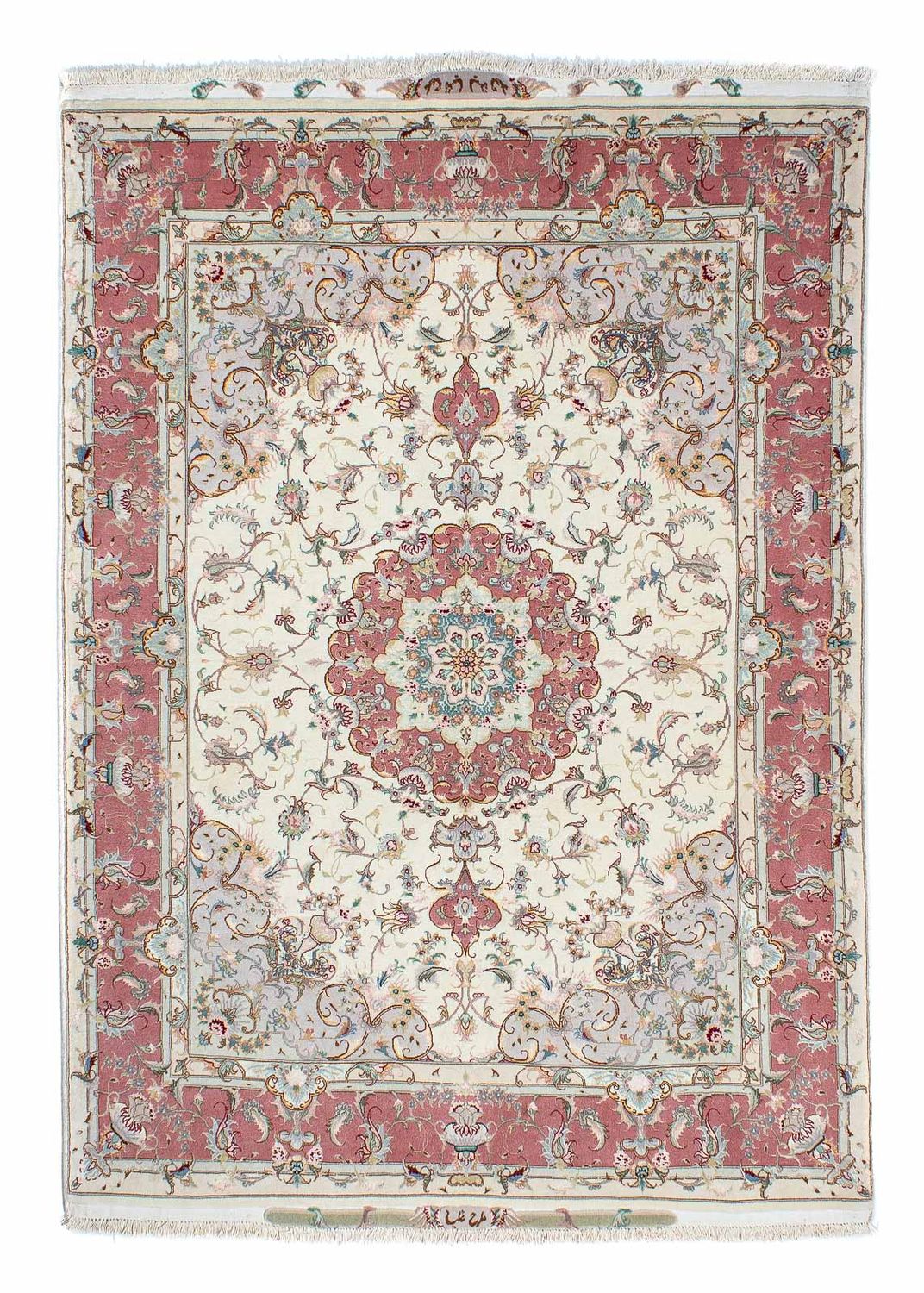 Tapis persan - Tabriz - Royal - 207 x 150 cm - beige
