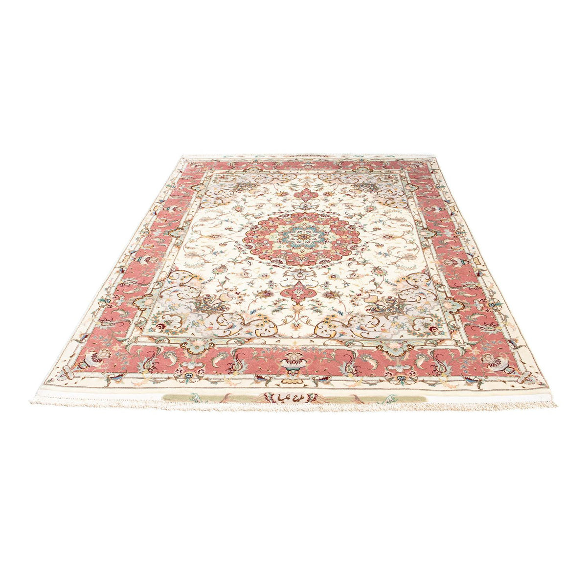 Tapis persan - Tabriz - Royal - 207 x 150 cm - beige