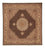 Tapis persan - Tabriz carré  - 210 x 200 cm - marron clair