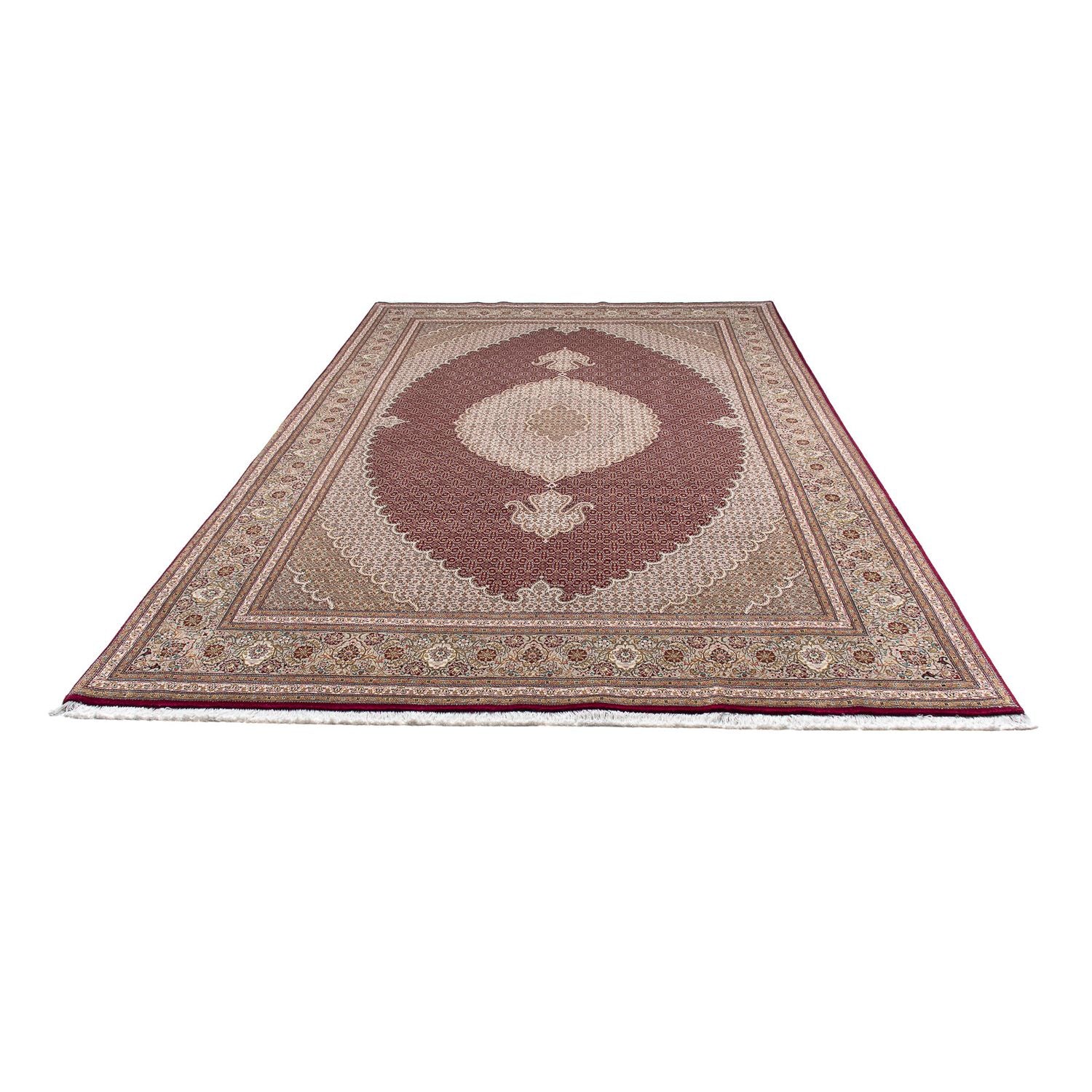 Tapis persan - Tabriz - 305 x 202 cm - rouge foncé