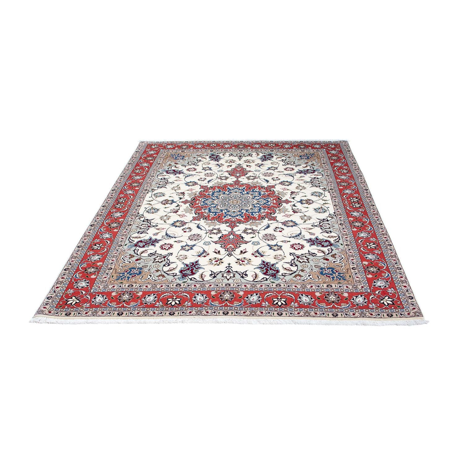 Tapis persan - Tabriz - Royal - 198 x 151 cm - beige