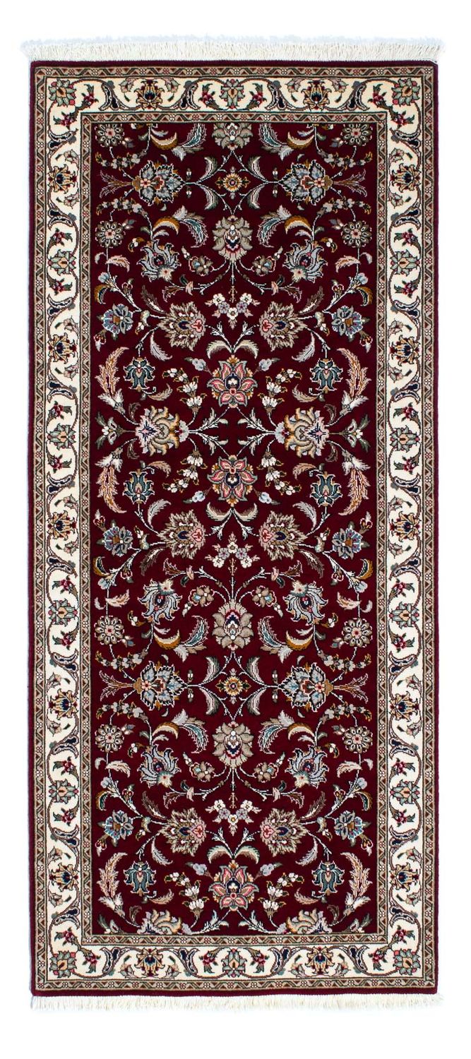 Tapis de couloir Tapis persan - Tabriz - Royal - 205 x 88 cm - rouge foncé