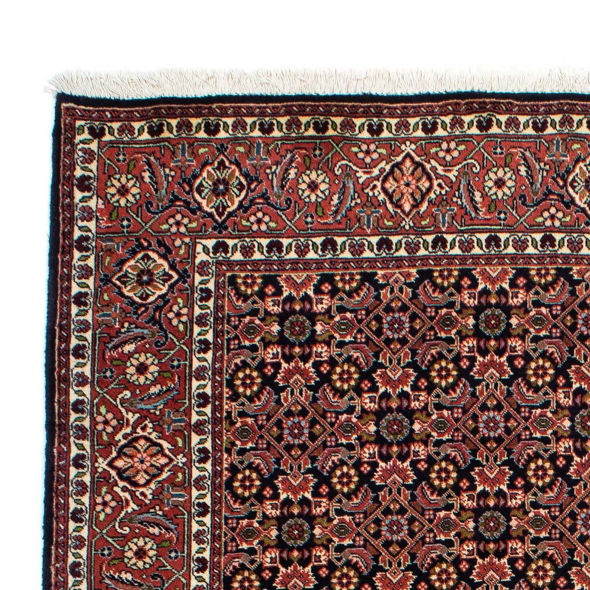 Tapis persan - Bidjar - 209 x 140 cm - bleu foncé