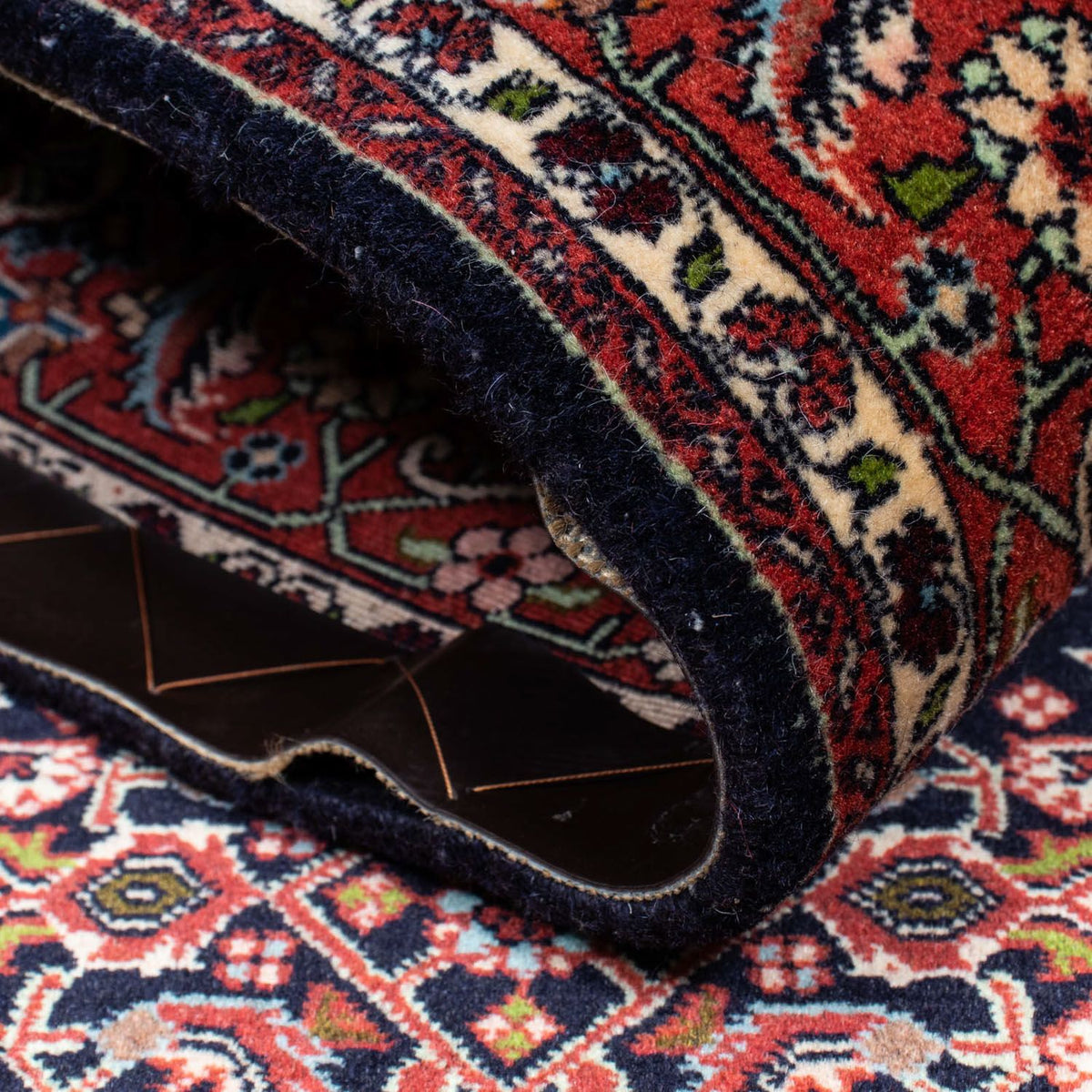 Tapis persan - Bidjar - 209 x 140 cm - bleu foncé