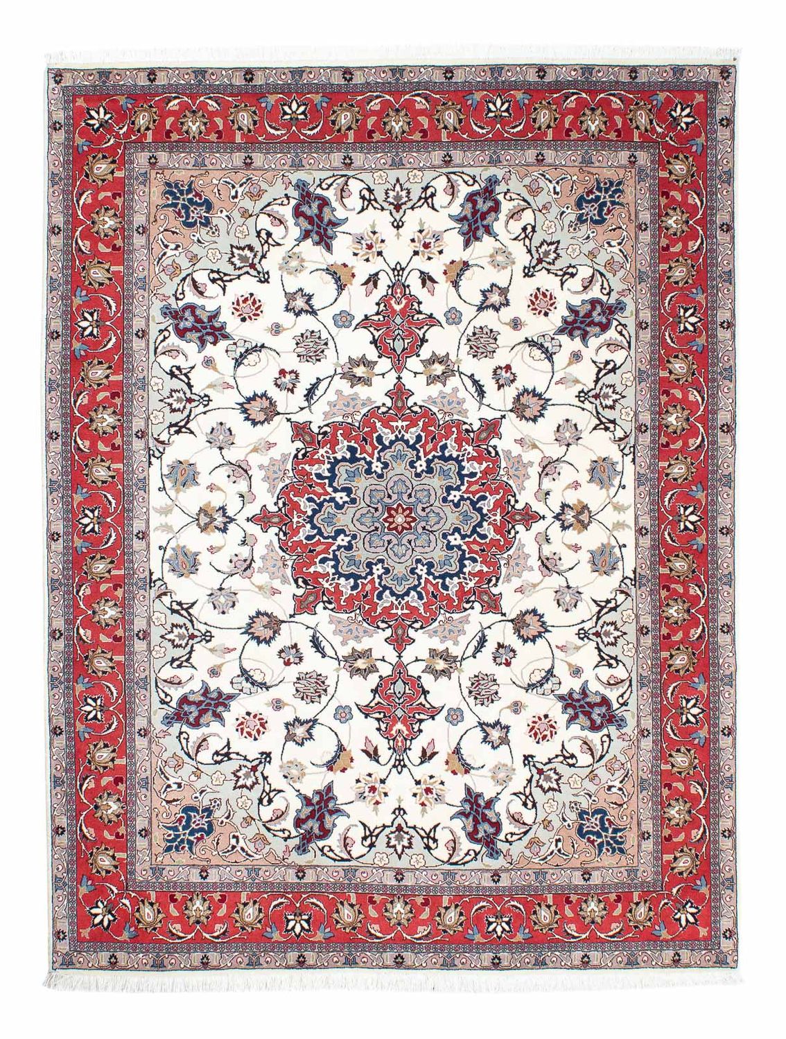 Tapis persan - Tabriz - Royal - 202 x 147 cm - beige