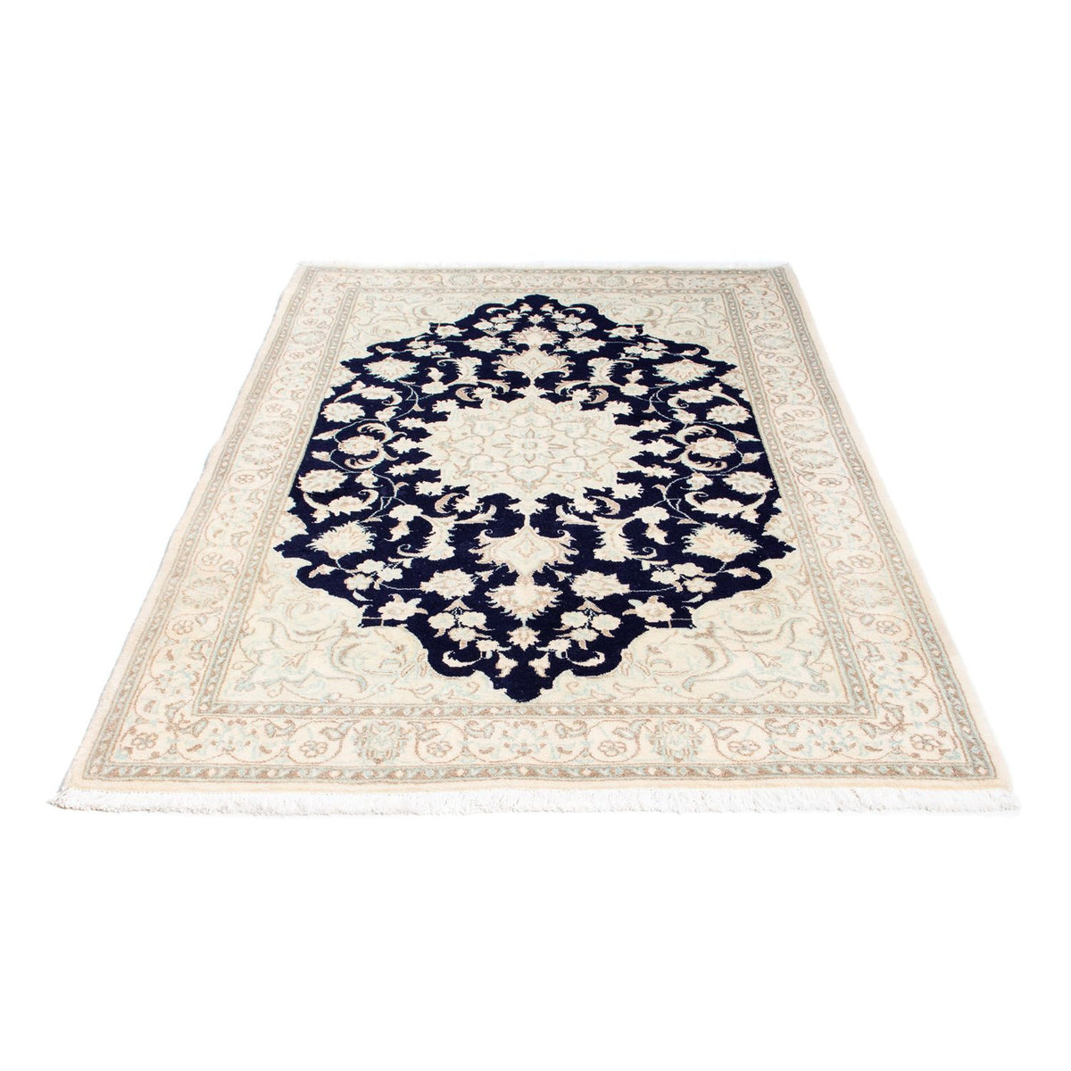 Tapis persan - Nain - 189 x 130 cm - beige