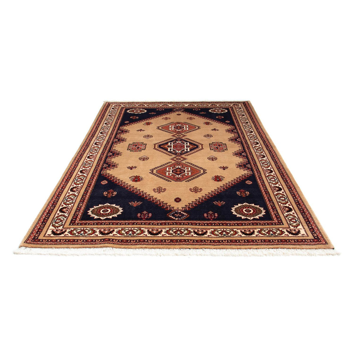 Tapis persan - Nomadic - 246 x 174 cm - marron clair