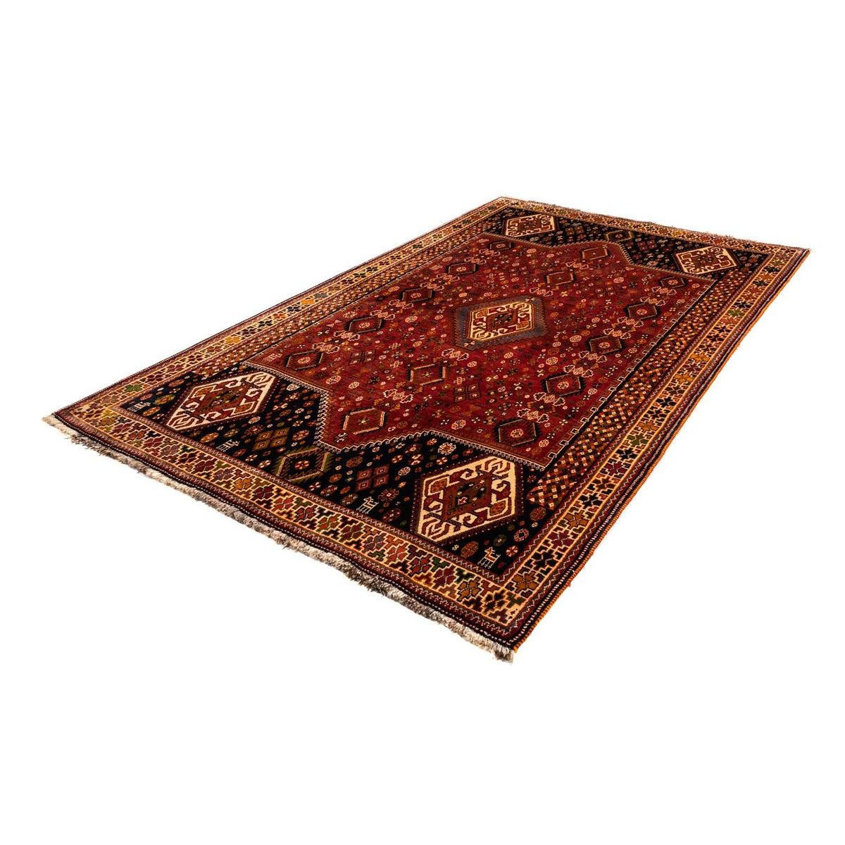 Tapis persan - Nomadic - 284 x 168 cm - rouge foncé