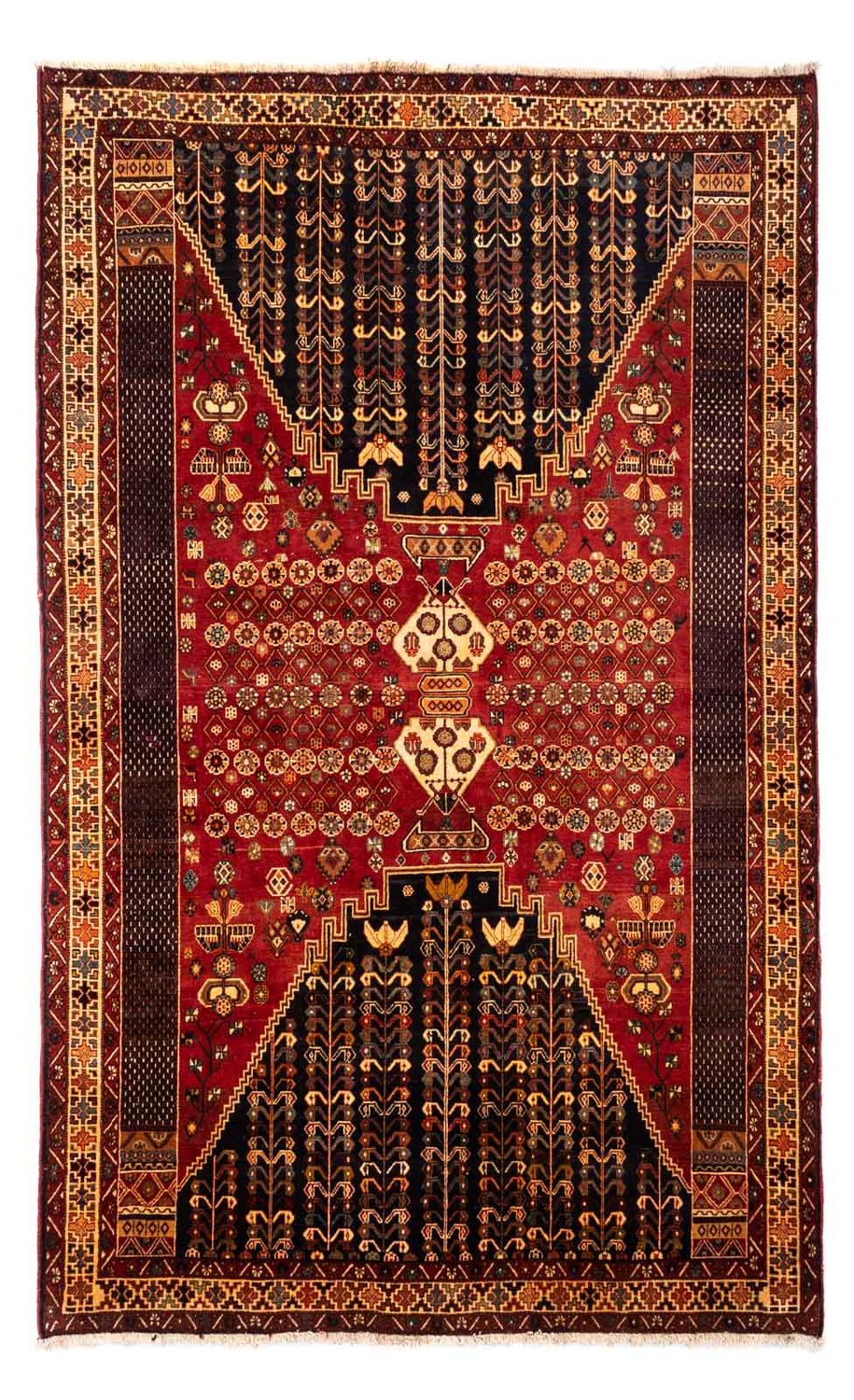 Tapis persan - Nomadic - 277 x 173 cm - rouge foncé