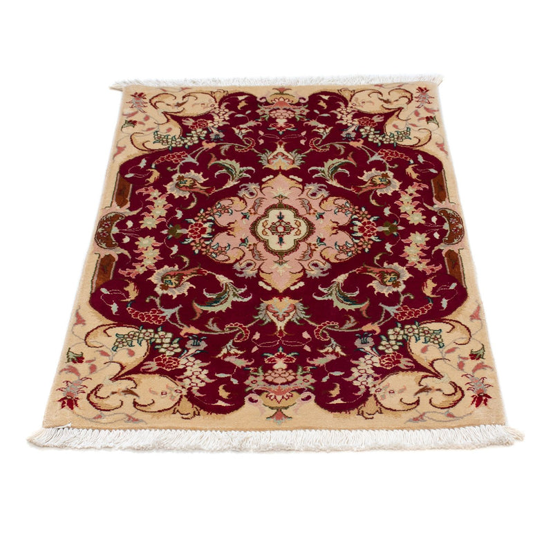 Tapis persan - Tabriz - Royal - 90 x 60 cm - rouge foncé