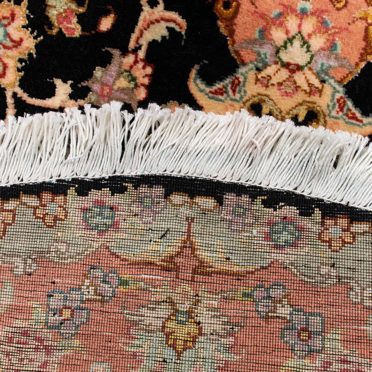 Tapis persan - Tabriz - Royal ronde  - 100 x 100 cm - bleu foncé