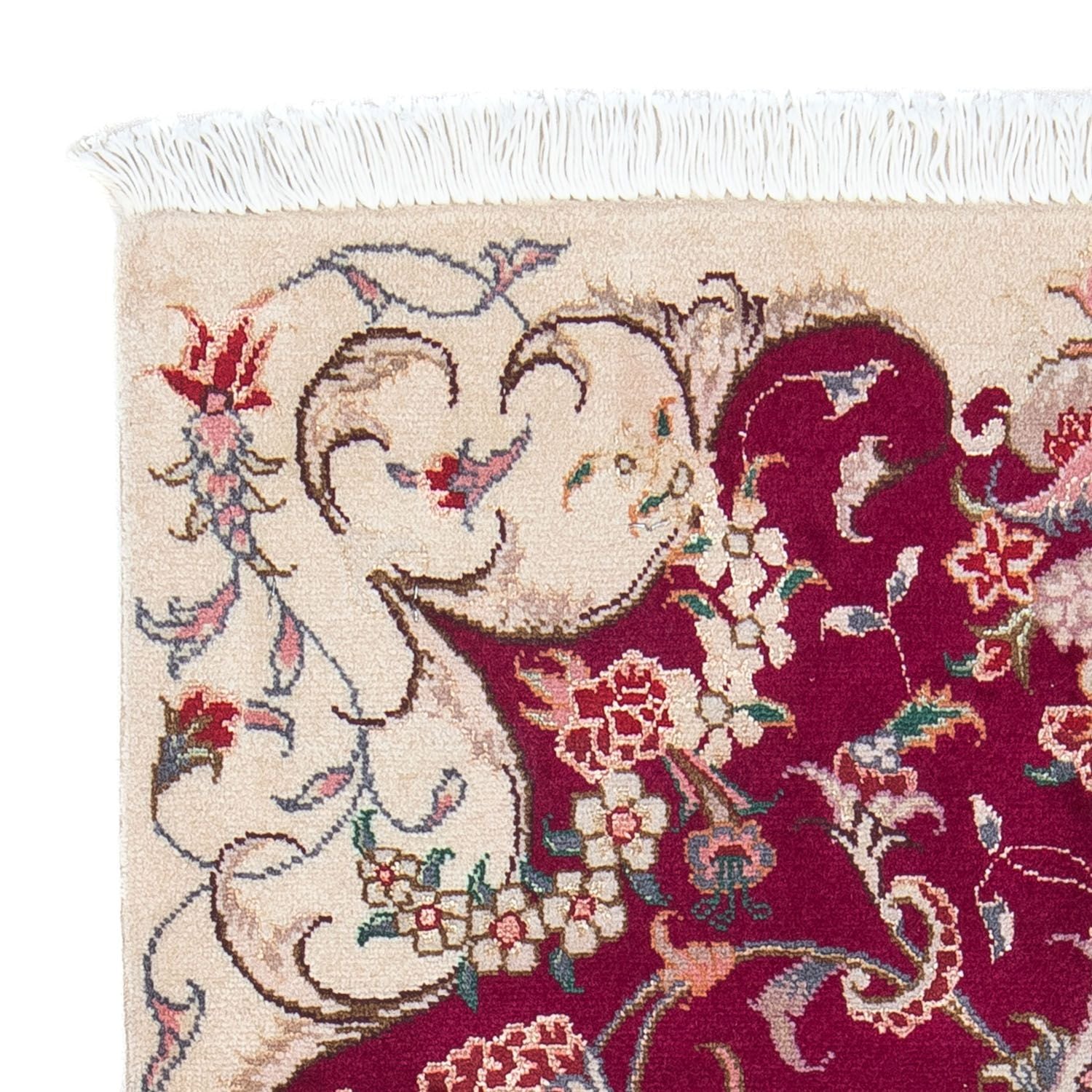 Tapis persan - Tabriz - Royal - 90 x 60 cm - rouge foncé