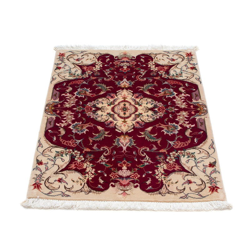 Tapis persan - Tabriz - Royal - 90 x 60 cm - rouge foncé