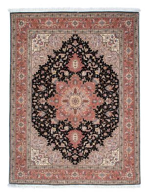 Tapis persan - Tabriz - Royal - 196 x 152 cm - bleu foncé