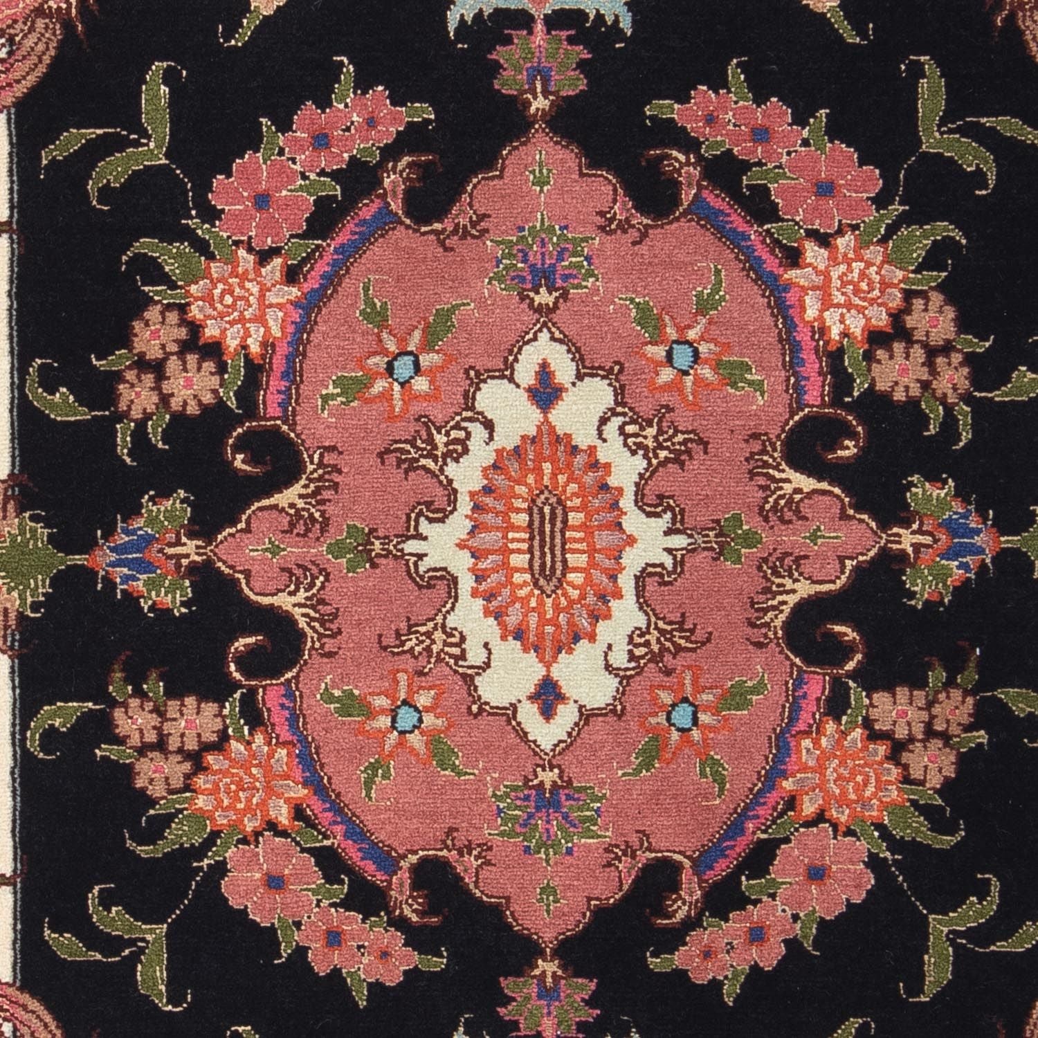 Tapis persan - Tabriz - Royal - 90 x 60 cm - bleu foncé