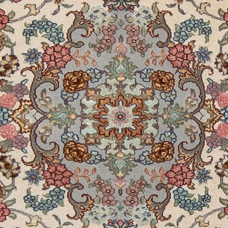 Tapis de couloir Tapis persan - Tabriz - Royal - 355 x 92 cm - beige