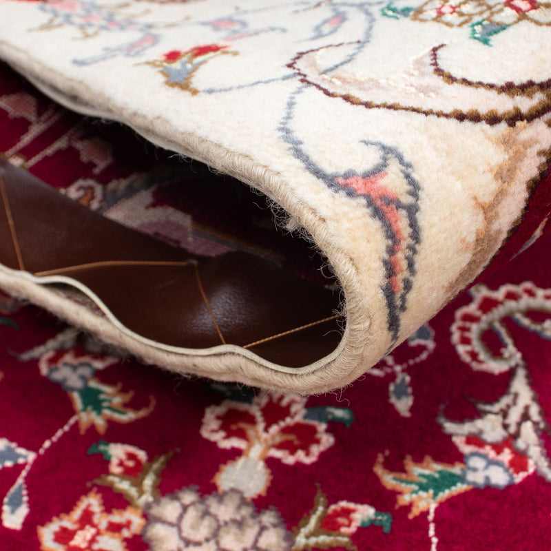 Tapis persan - Tabriz - Royal - 90 x 60 cm - rouge foncé