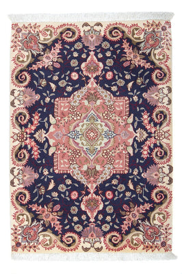 Tapis persan - Tabriz - Royal - 90 x 60 cm - bleu foncé