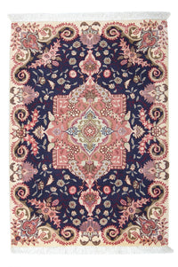 Tapis persan - Tabriz - Royal - 90 x 60 cm - bleu foncé
