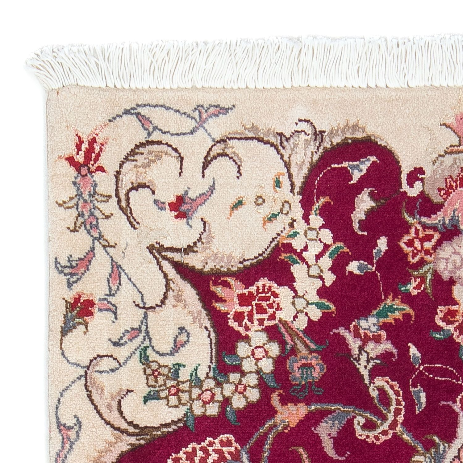 Tapis persan - Tabriz - Royal - 90 x 60 cm - rouge foncé