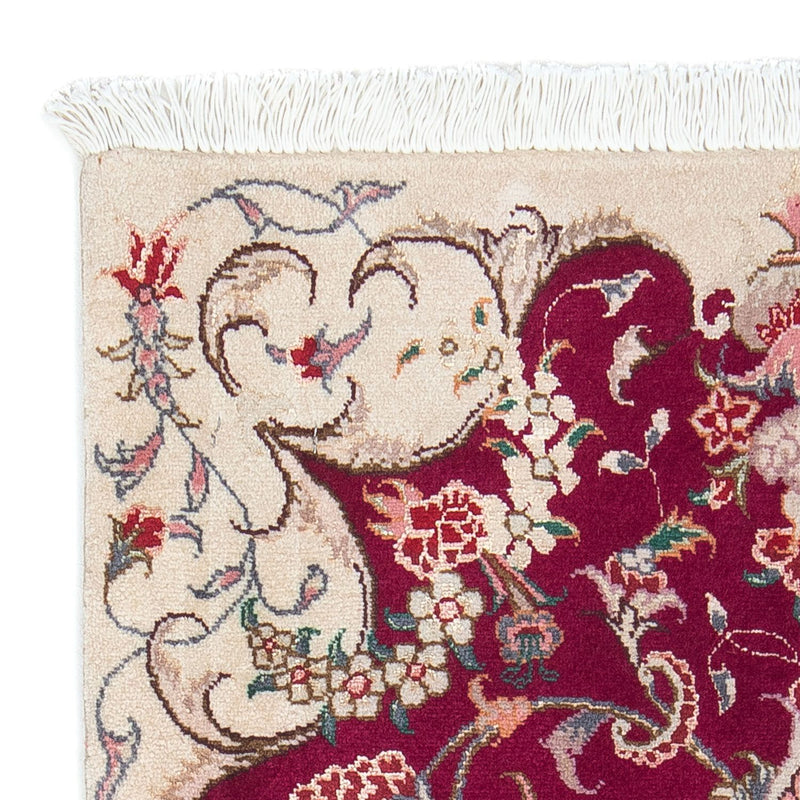 Tapis persan - Tabriz - Royal - 90 x 60 cm - rouge foncé
