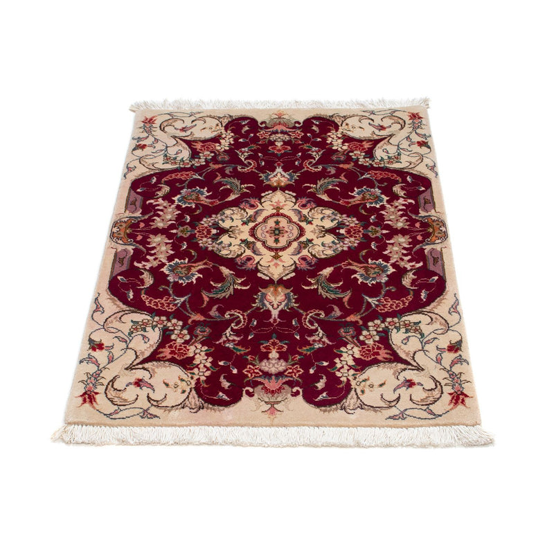 Tapis persan - Tabriz - Royal - 90 x 60 cm - rouge foncé