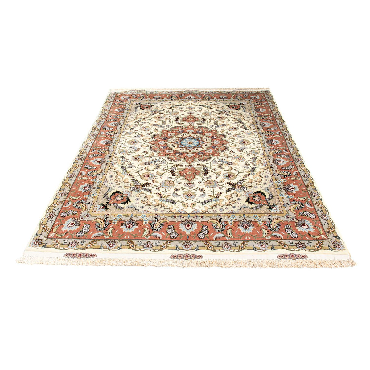 Tapis persan - Tabriz - 205 x 150 cm - beige