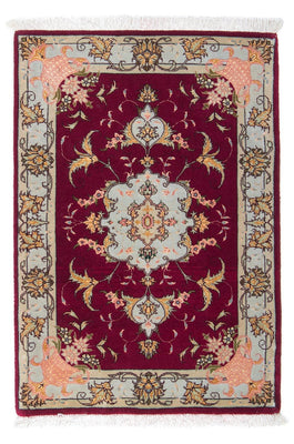Tapis persan - Tabriz - Royal - 90 x 60 cm - rouge foncé