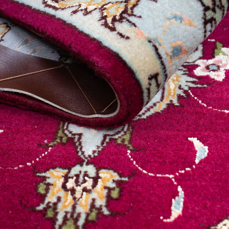 Tapis persan - Tabriz - Royal - 90 x 60 cm - rouge foncé