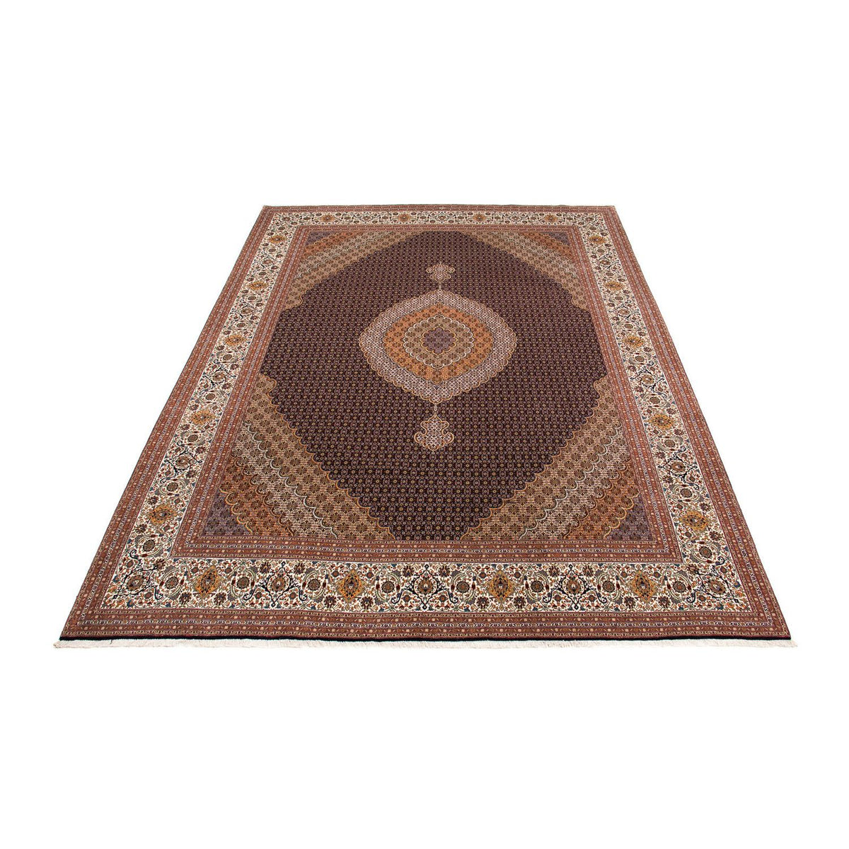 Tapis persan - Tabriz - 395 x 303 cm - marron clair