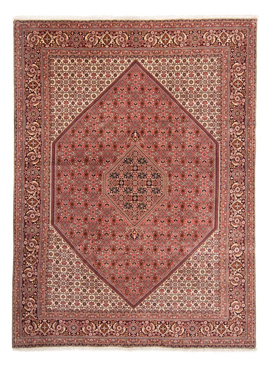 Tapis persan - Bidjar - 340 x 248 cm - rouge clair