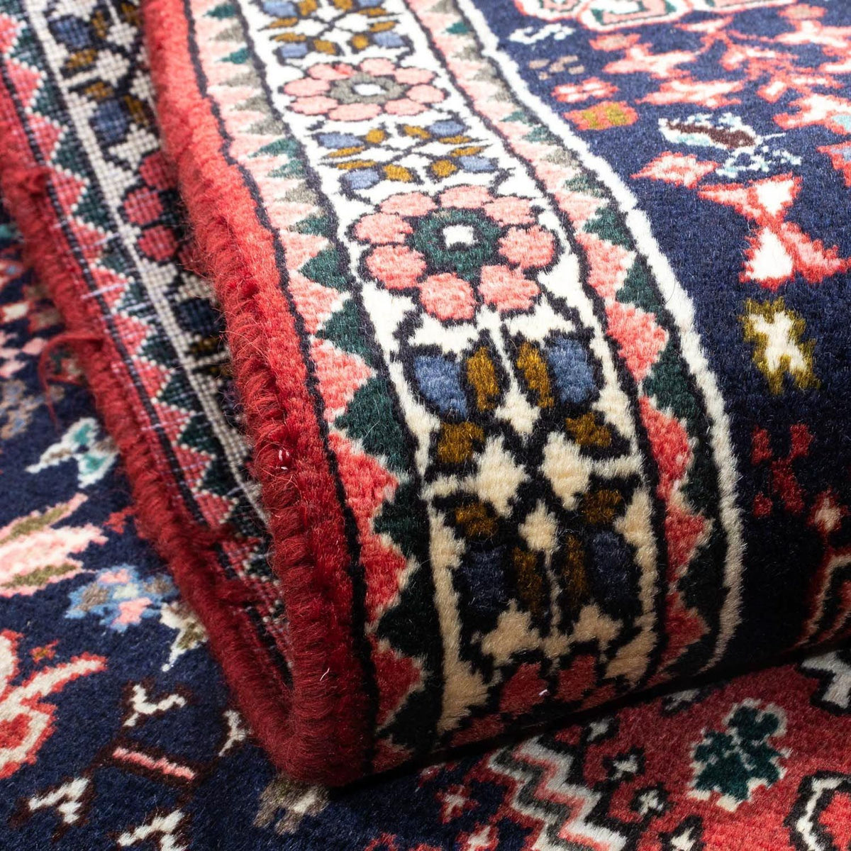 Tapis persan - Nomadic - 151 x 99 cm - bleu foncé