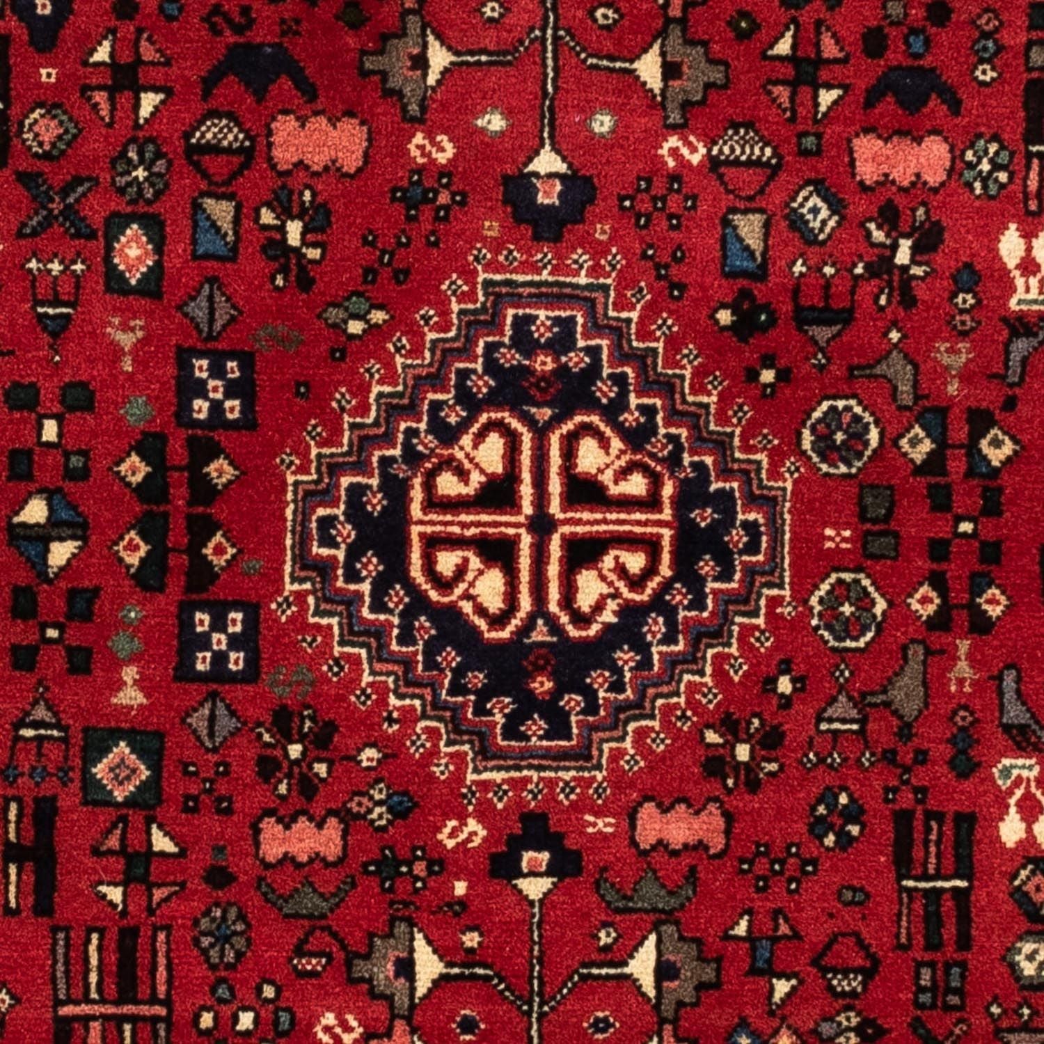 Tapis persan - Nomadic - 135 x 104 cm - bleu foncé