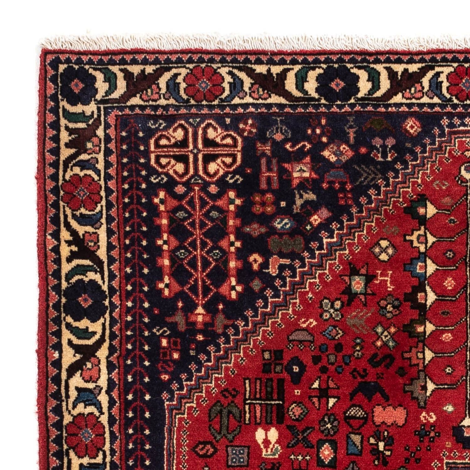 Tapis persan - Nomadic - 135 x 104 cm - bleu foncé