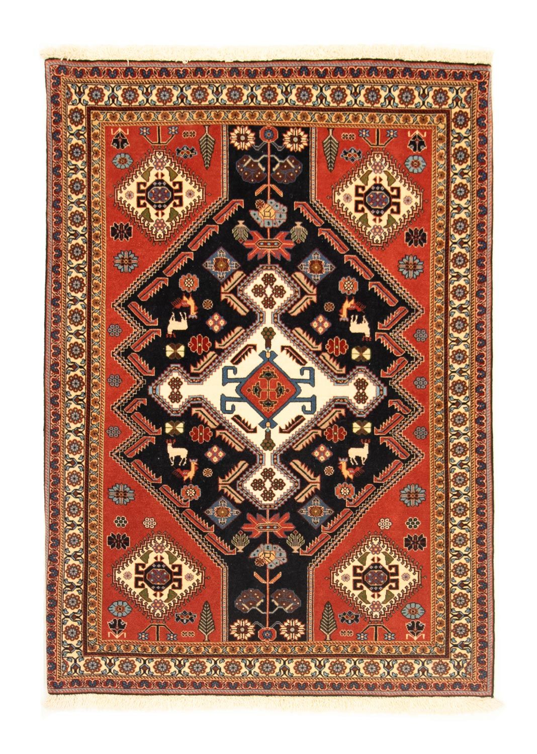 Tapis persan - Nomadic - 152 x 113 cm - bleu foncé