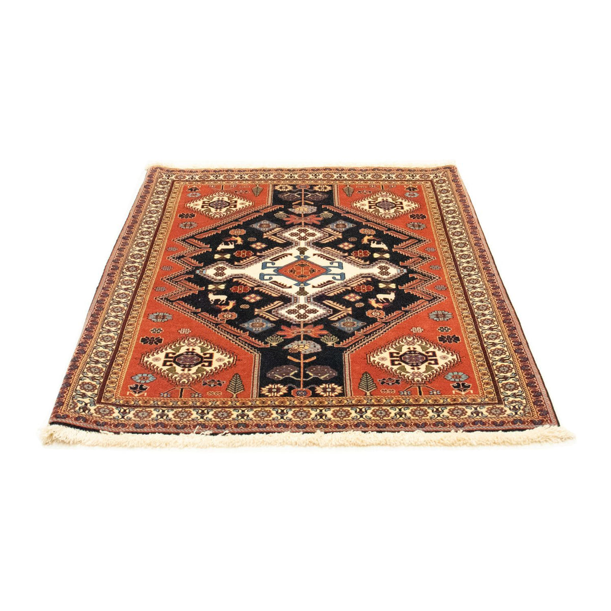 Tapis persan - Nomadic - 152 x 113 cm - bleu foncé