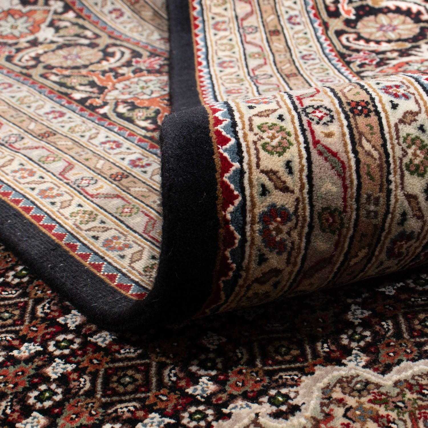 Tapis persan - Tabriz - 299 x 240 cm - bleu foncé