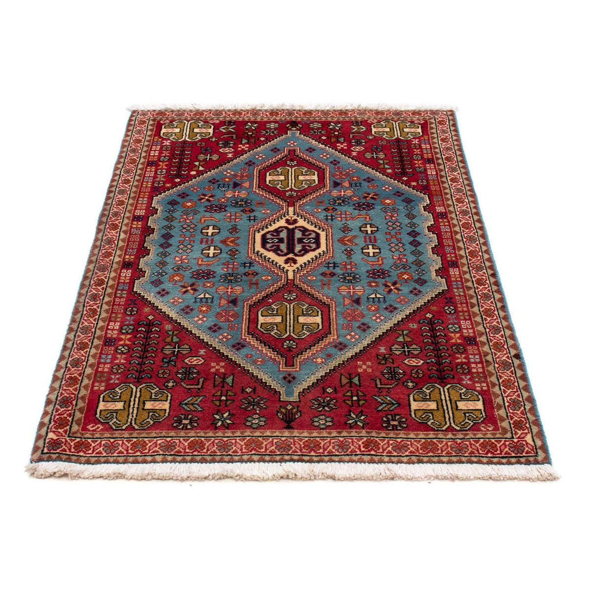 Tapis persan - Nomadic - 124 x 80 cm - rouge clair
