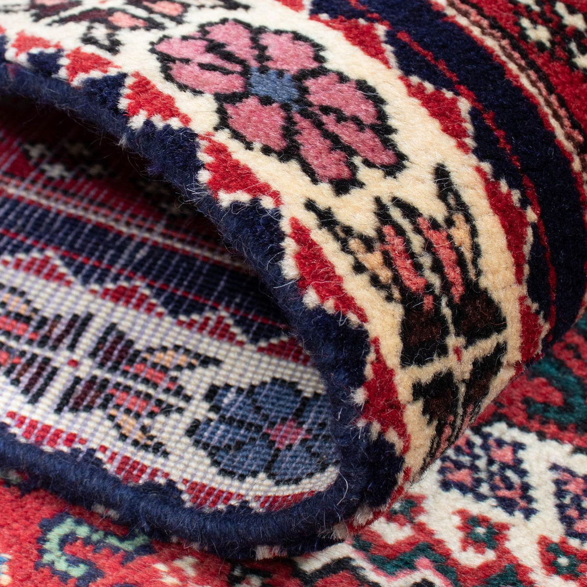 Tapis de couloir Tapis persan - Nomadic - 297 x 77 cm - rouge foncé