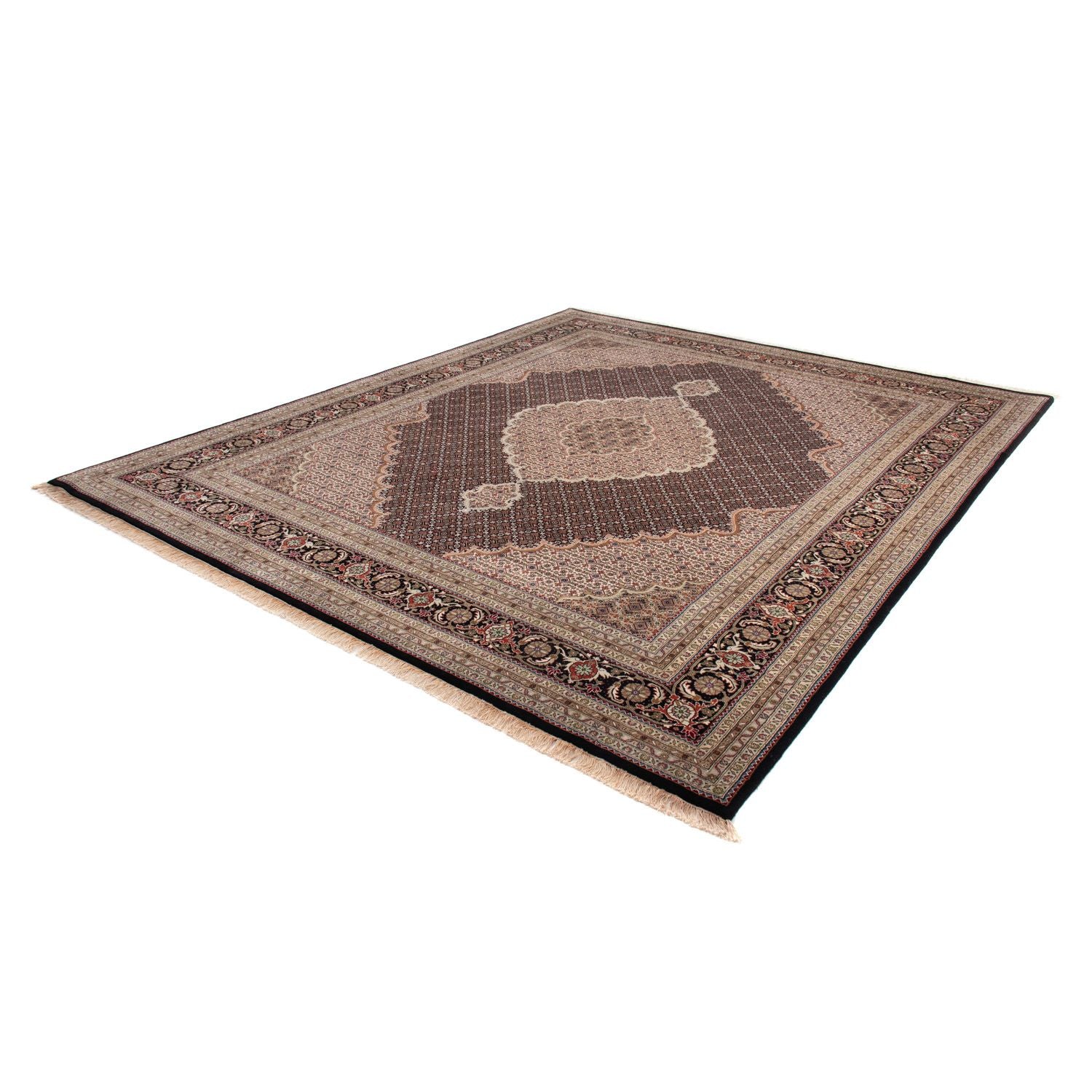 Tapis persan - Tabriz - 303 x 249 cm - bleu foncé