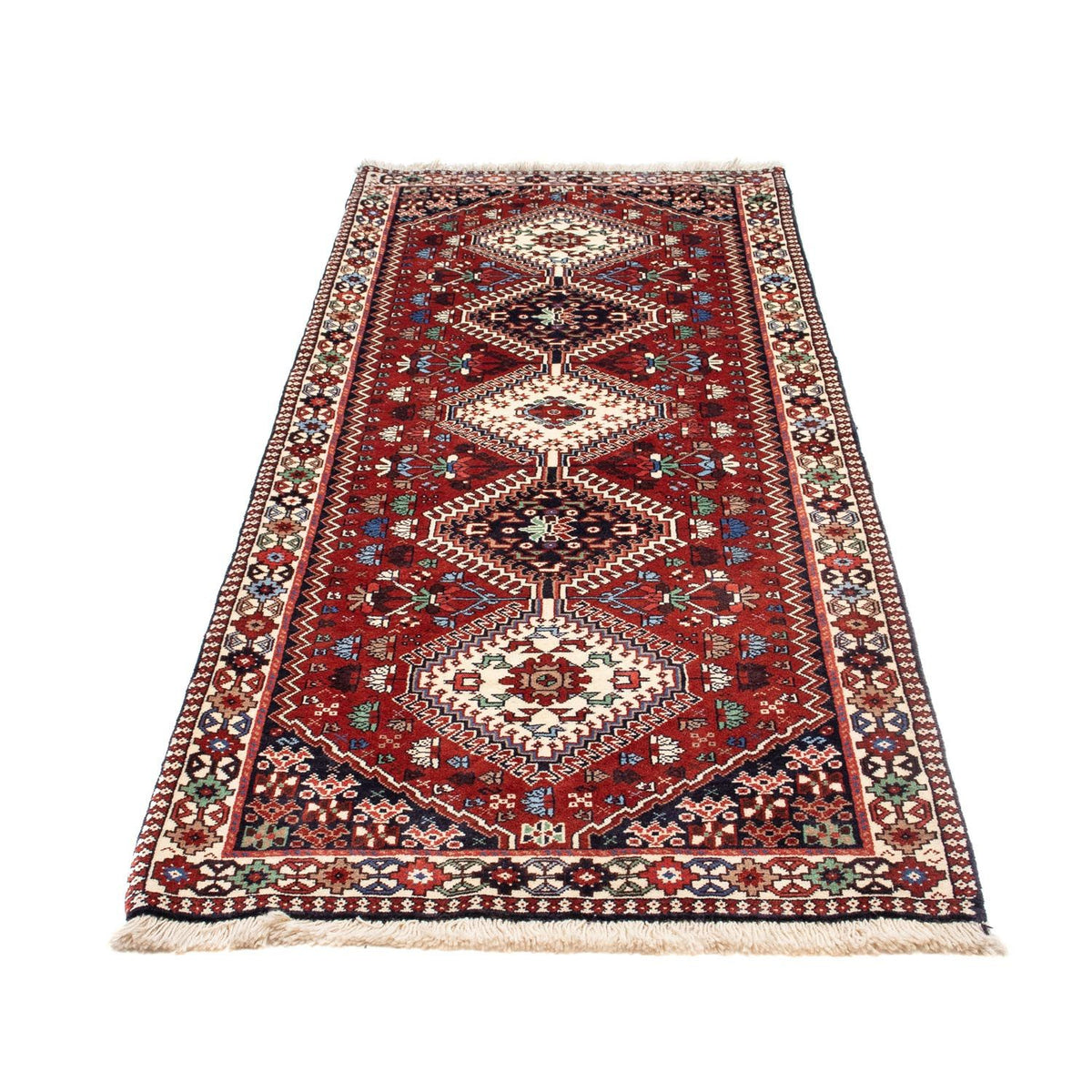 Tapis de couloir Tapis persan - Nomadic - 211 x 82 cm - rouge foncé