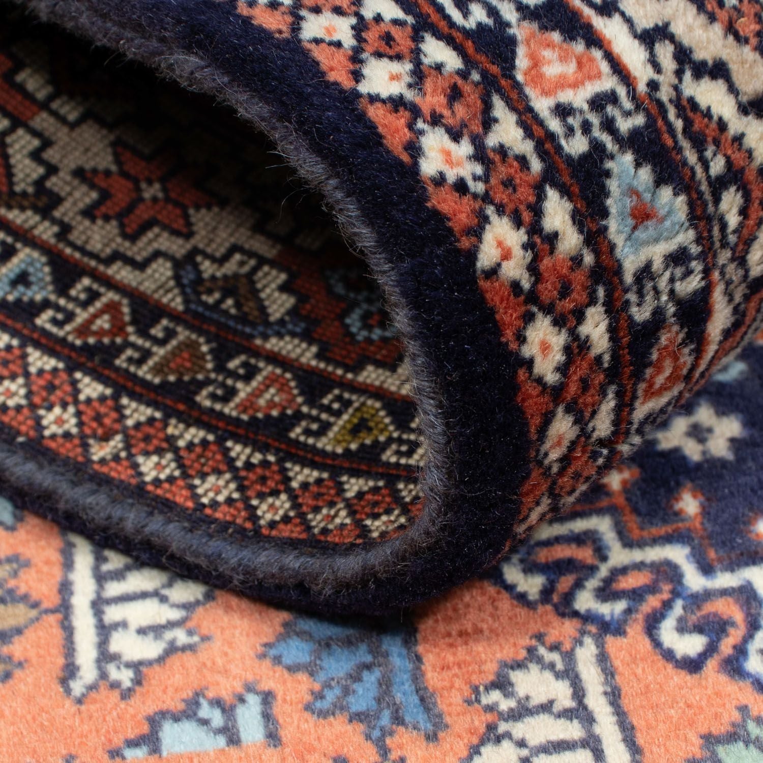 Tapis persan - Nomadic - 160 x 100 cm - bleu foncé