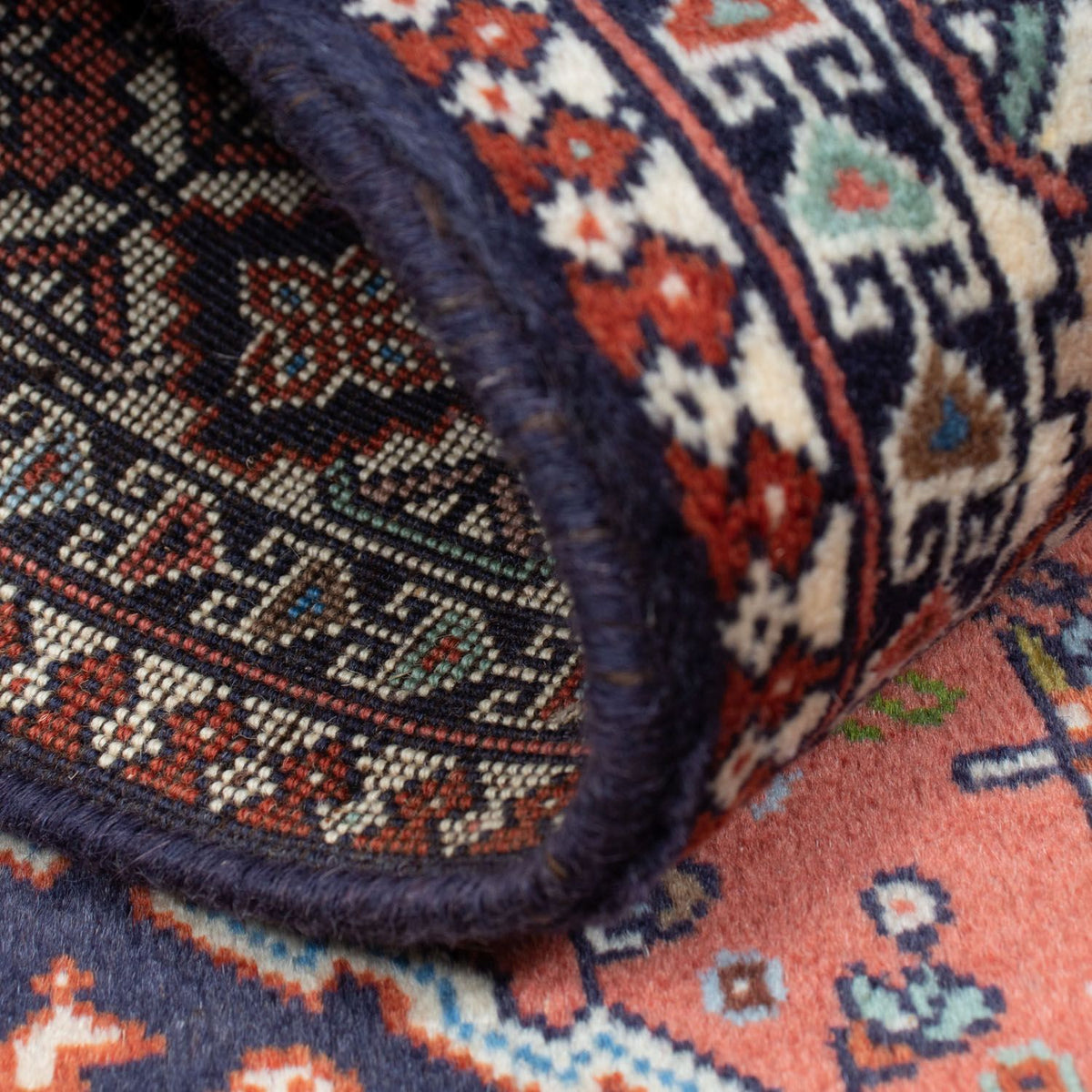 Tapis persan - Nomadic - 150 x 101 cm - bleu foncé