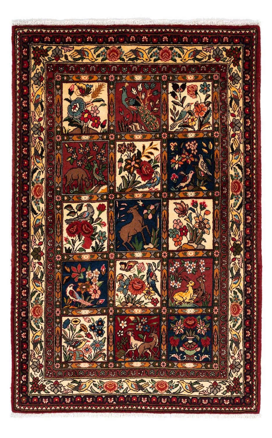 Tapis persan - Nomadic - 172 x 110 cm - rouge foncé