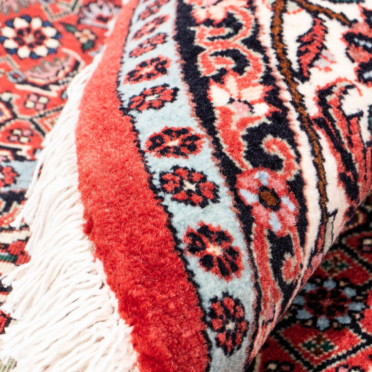 Tapis persan - Bidjar ronde  - 160 x 160 cm - rouge foncé