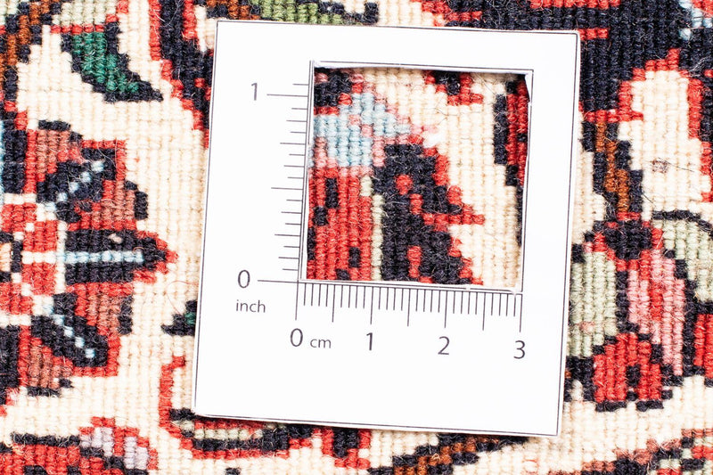 Tapis persan - Bidjar ronde  - 160 x 160 cm - rouge foncé