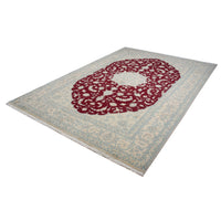 Tapis persan - Nain - 290 x 198 cm - rouge foncé