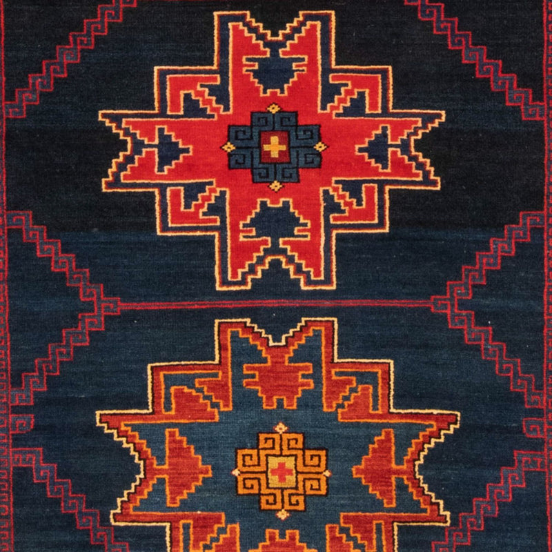 Tapis persan - Nomadic - 173 x 128 cm - bleu foncé